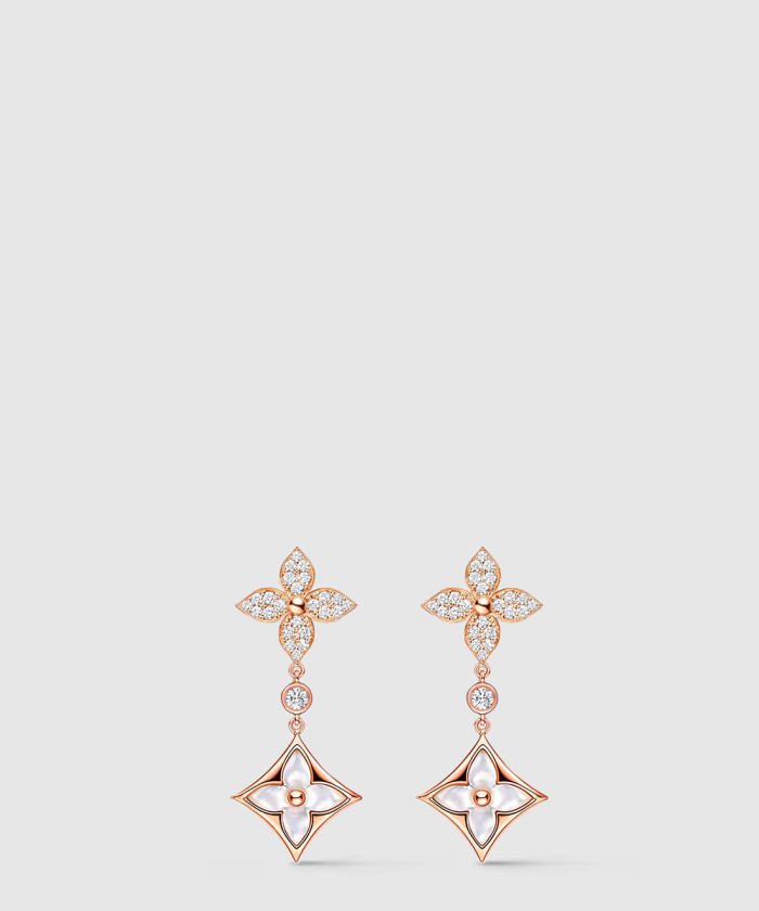 레플리카|이미테이션 louis-vuitton-루이비통컬러-블라썸-더블-스타-롱-귀걸이-q06489