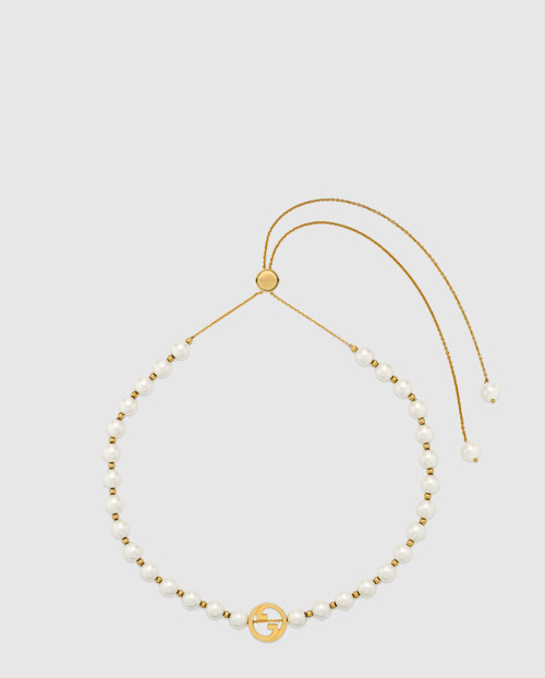 [GUCCI-구찌]인터로킹 펄 목걸이 839031