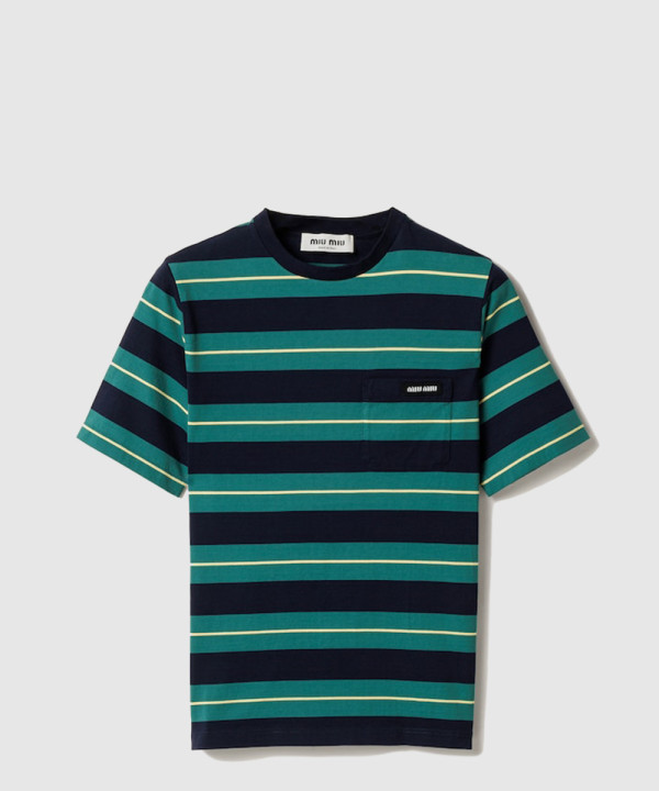 [MIUMIU-미우미우]저지 티셔츠 MJN537