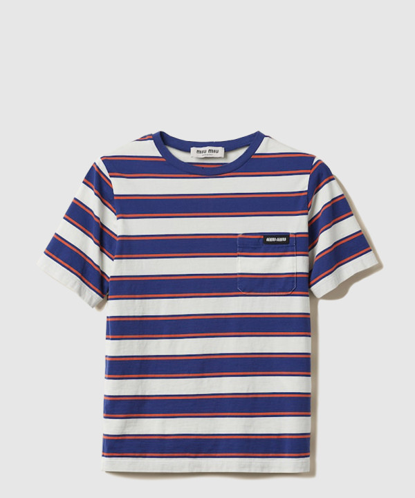[MIUMIU-미우미우]저지 티셔츠 MJN537