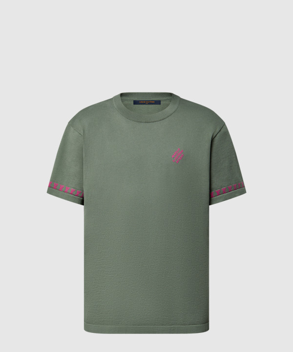 [LOUIS VUITTON-루이비통]쇼트 슬리브드 시그니처 크루넥 1AHUUS