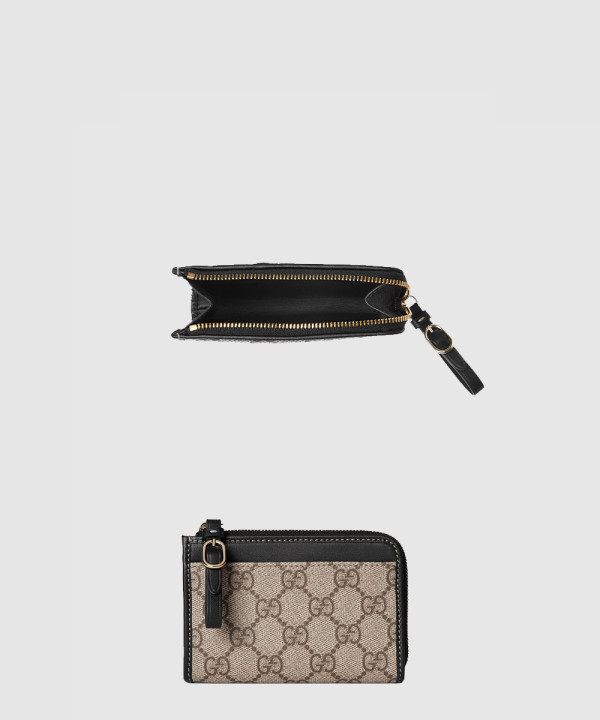 [GUCCI-구찌]GG 엠블럼 지퍼 카드 케이스 821804