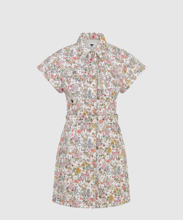 [DIOR-디올]벨트 쇼트 셔츠 드레스 552R9