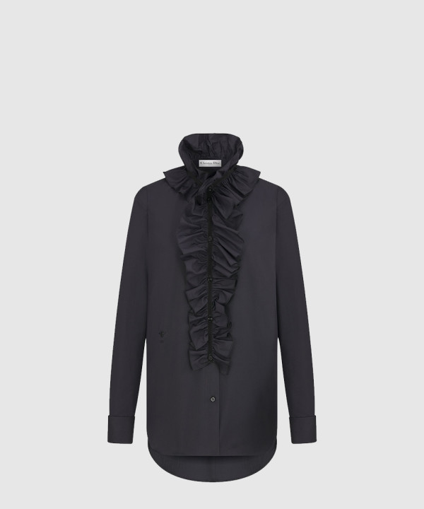 [DIOR-디올]블라우스 & 탈착식 루싱 칼라 551B1