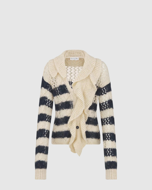 [DIOR-디올]마리니에르 가디건 & 탈착식 루싱 칼라 554G1