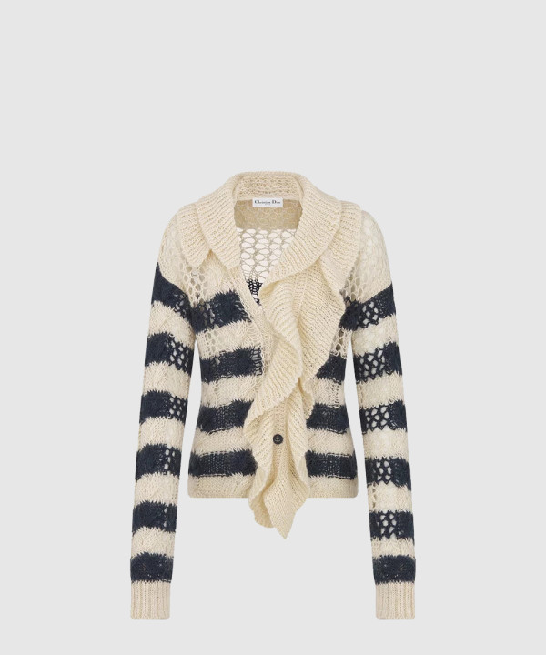 [DIOR-디올]마리니에르 가디건 & 탈착식 루싱 칼라 554G1