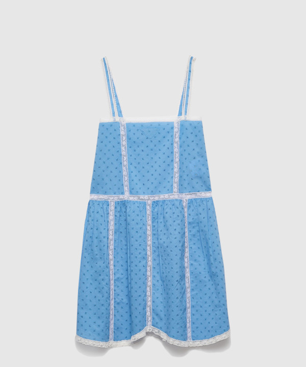 [PRADA-프라다]아일렛 레이스 미니 드레스 P3P94