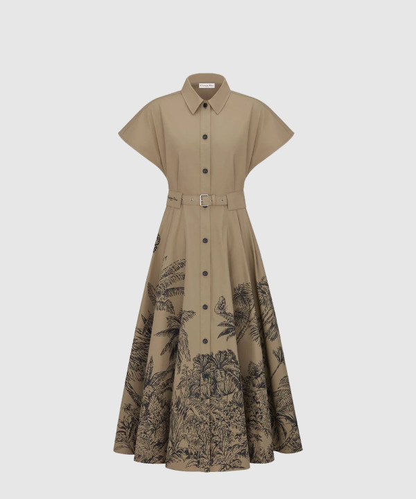 [DIOR-디올]Dioriviera 벨트 미디 셔츠 드레스 547D4