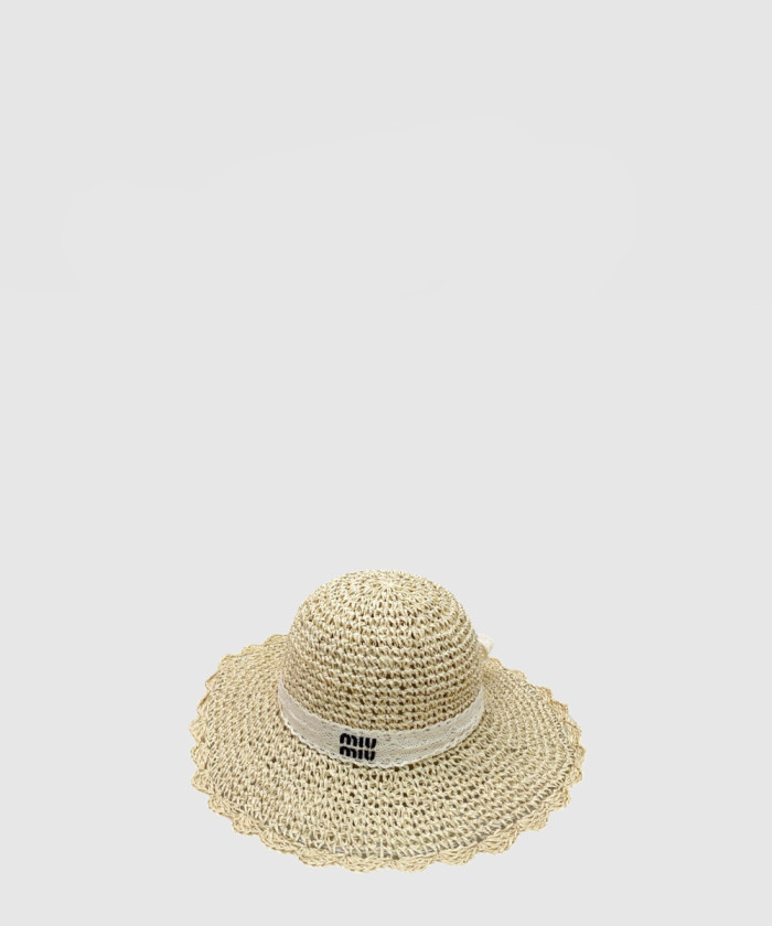 레플리카|이미테이션 miumiu-미우미우레이스리본-라피아-햇-5hc392