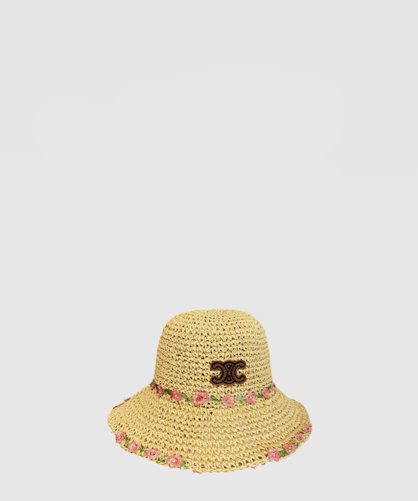 [CELINE-셀린느]홀로우 밀짚 벙거지 왕골모자 2AT352