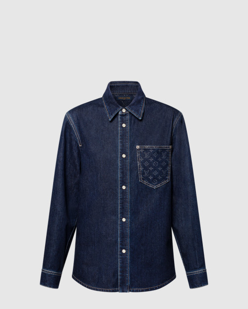 [LOUIS VUITTON-루이비통]모노그램 포켓 데님 셔츠 1AIQCT