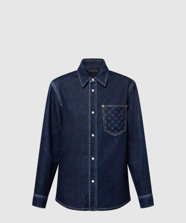 [LOUIS VUITTON-루이비통]모노그램 포켓 데님 셔츠 1AIQCT