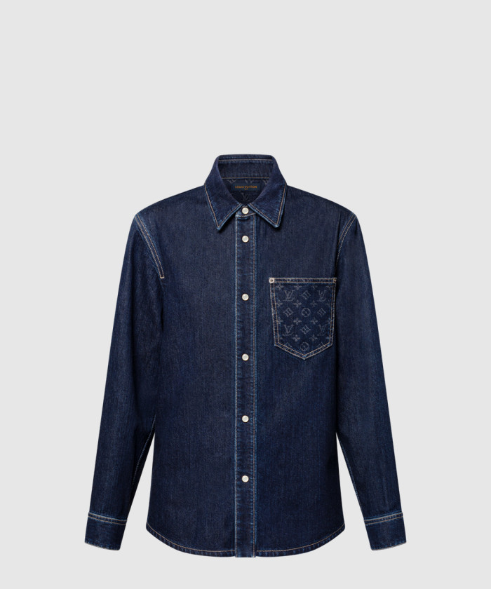 레플리카|이미테이션 louis-vuitton-루이비통모노그램-포켓-데님-셔츠-1aiqct