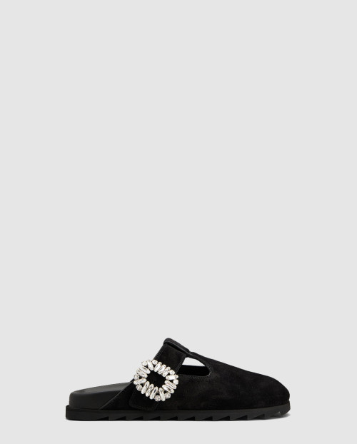 [ROGER VIVIER-로저비비에]스웨이드 소재의 슬라이디 비브 뮬 6254