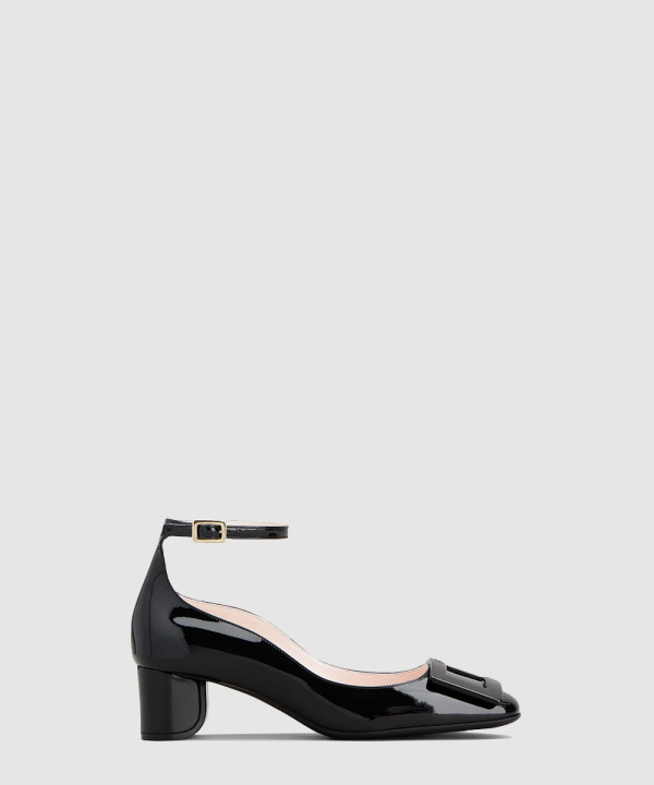[ROGER VIVIER-로저비비에]에나멜 가죽 앵클 스트랩 펌프스 7614