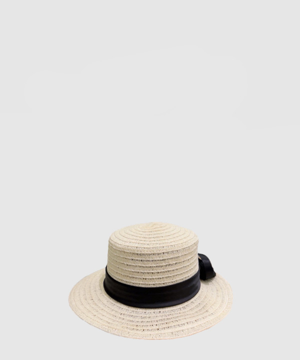 [CHANEL-샤넬]검은색 게르하르트 밀짚모자 AA3266