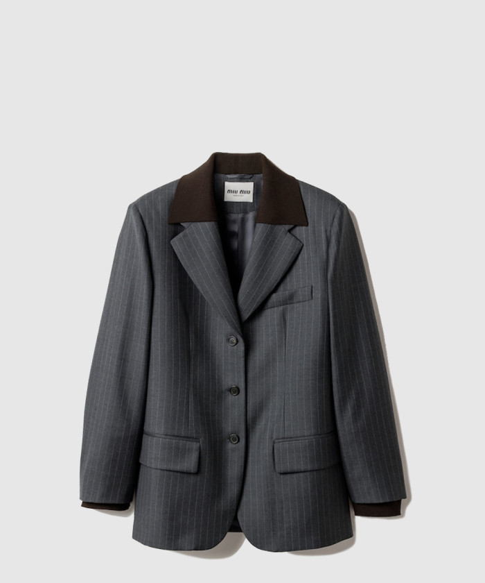 레플리카|이미테이션 miumiu-미우미우싱글-브레스티드-핀스트라이프-재킷-mh2005