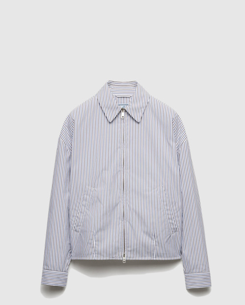 [PRADA-프라다]스트라이프 포플린 블루존 재킷 29X246