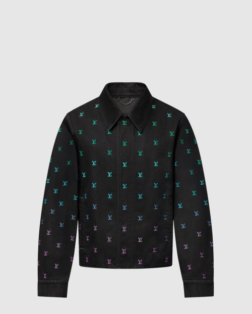[LOUIS VUITTON-루이비통]블라종 그라디언트 엠브로이더드 데님 코치 재킷 1AGTEH