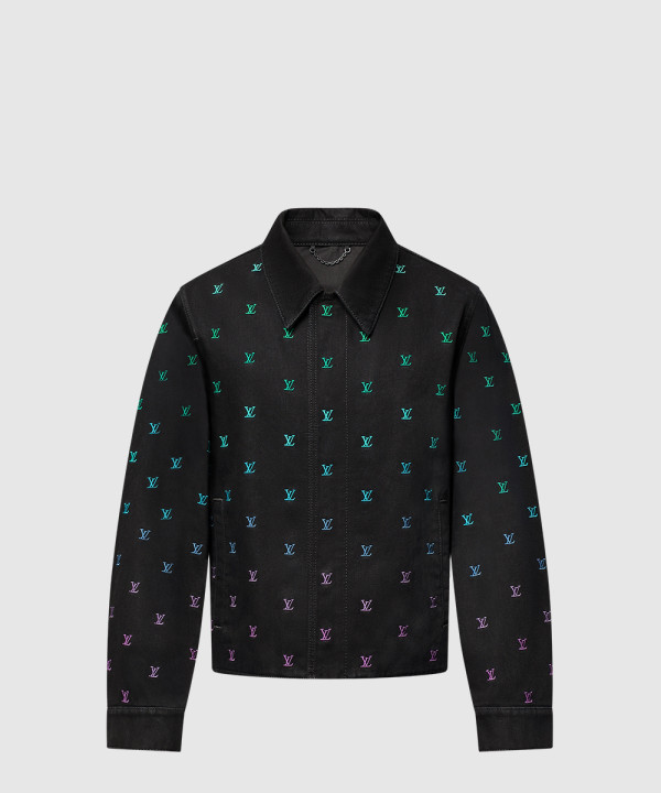 [LOUIS VUITTON-루이비통]블라종 그라디언트 엠브로이더드 데님 코치 재킷 1AGTEH