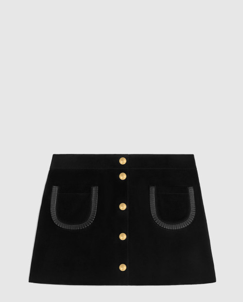 [CELINE-셀린느]미니 스커트 스웨이드 RJ03P4