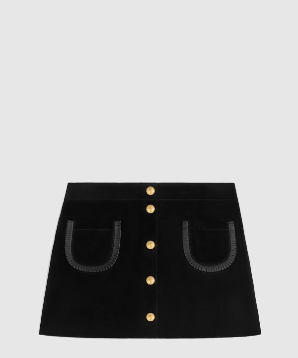 [CELINE-셀린느]미니 스커트 스웨이드 RJ03P4