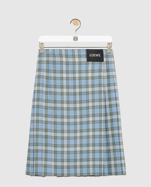 [LOEWE-로에베]플리츠 스커트 울 혼방