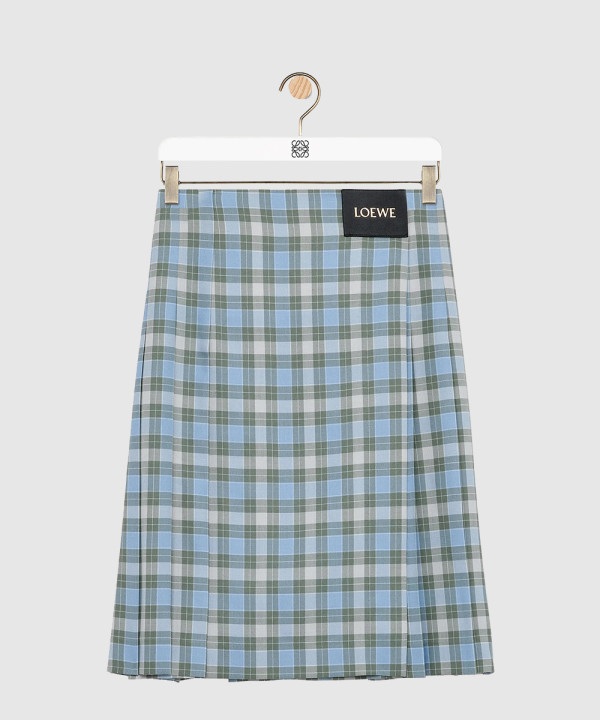 [LOEWE-로에베]플리츠 스커트 울 혼방