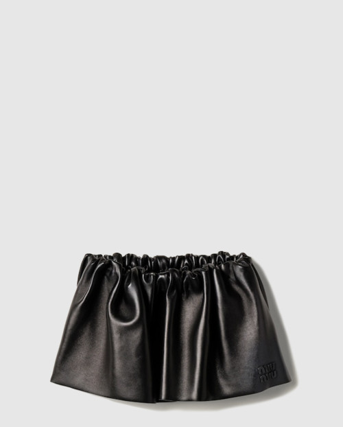 [MIUMIU-미우미우]플롱제 나파 가죽 미니스커트 MPD813