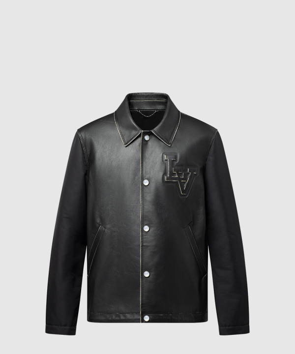 [LOUIS VUITTON-루이비통]빈티지 이펙트 레더 앤드 나일론 코치 재킷 1AGJB7