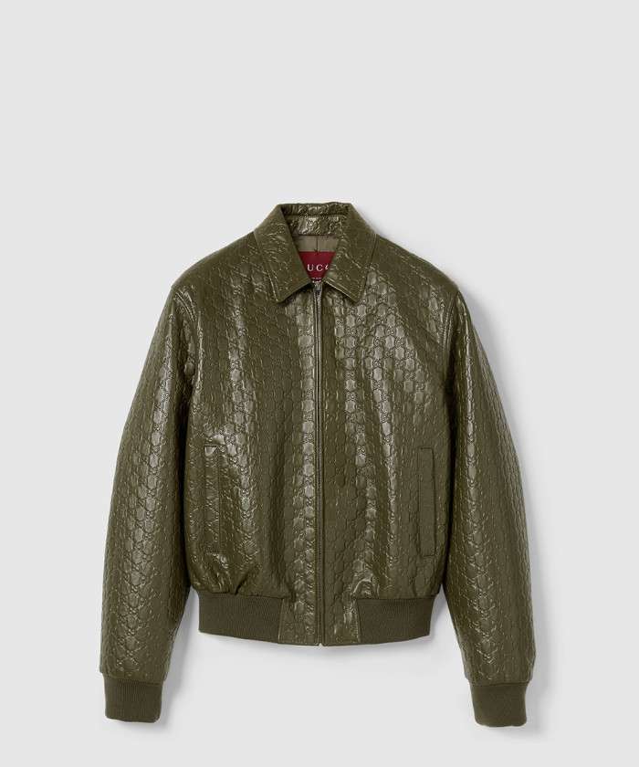 레플리카|이미테이션 gucci-구찌gg-엠보싱-가죽-보머-재킷-819326