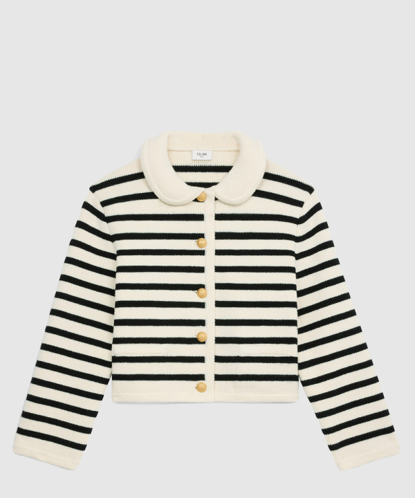 [CELINE-셀린느]스트라이프 울 카디건 재킷 RV09O5