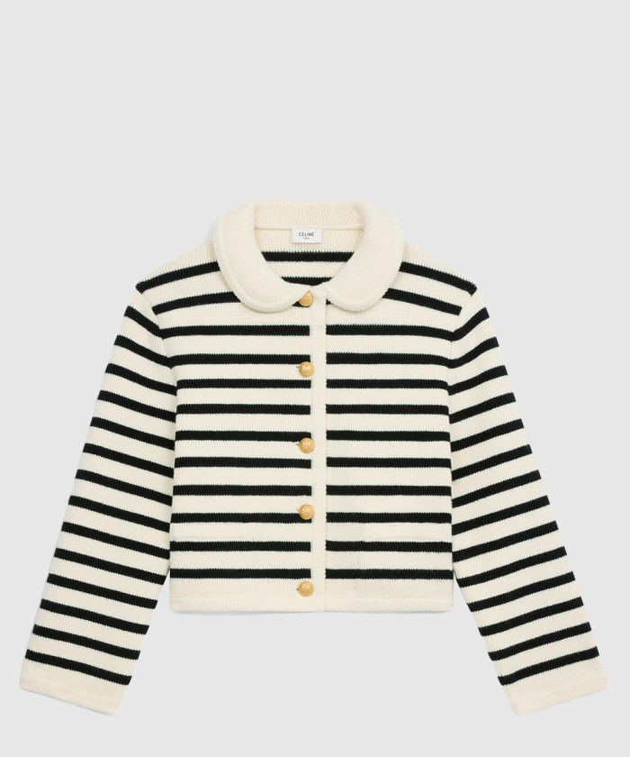 레플리카|이미테이션 celine-셀린느스트라이프-울-카디건-재킷-rv09o5