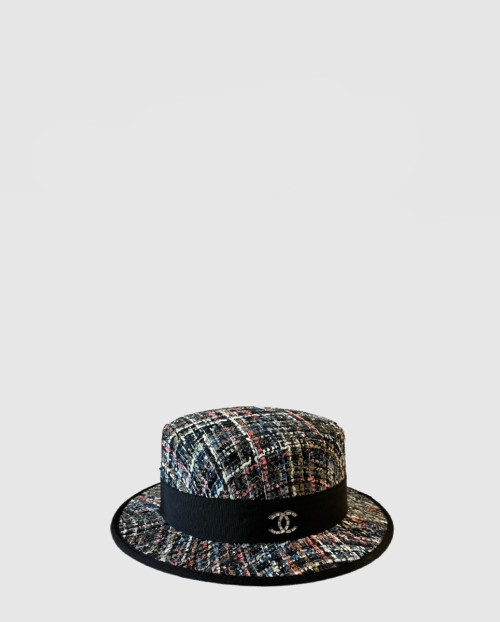 [CHANEL-샤넬]자카드 플랫 탑 모자 AA3261