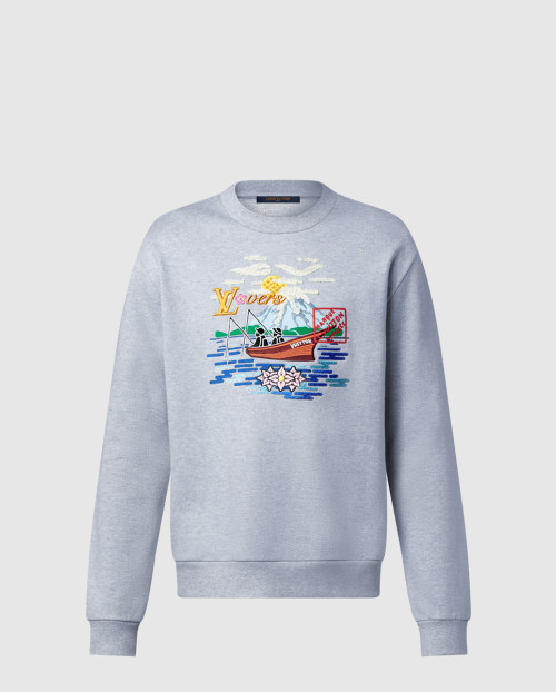 [LOUIS VUITTON-루이비통]엠브로이더드 스웨트셔츠 1AIMM7