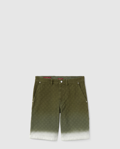 [GUCCI-구찌]표백 GG 코튼 데님 쟈가드 쇼츠 832377