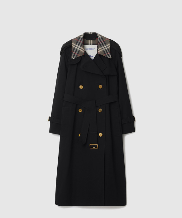[BURBERRY-버버리]롱 체크 칼라 캐슬포드 트렌치코트 81136331