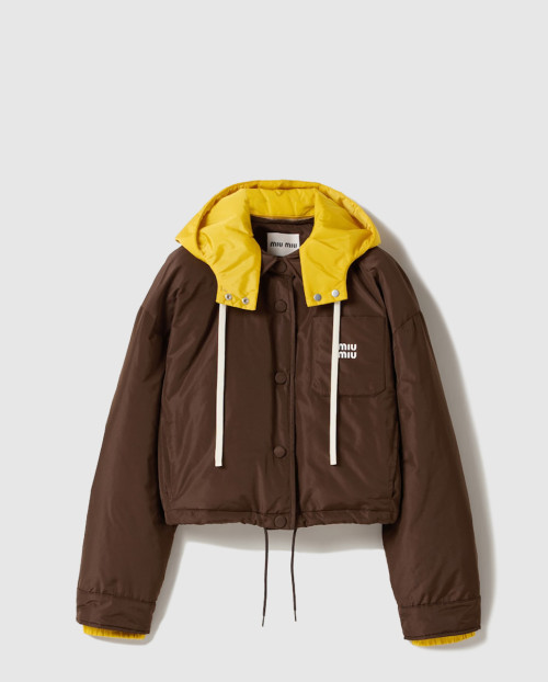 [MIUMIU-미우미우]테크니컬 퐁제 다운 후디 재킷 ML1315