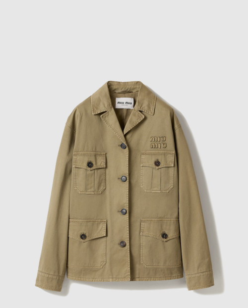 [MIUMIU-미우미우]후염 코튼 새틴 재킷 MH1977