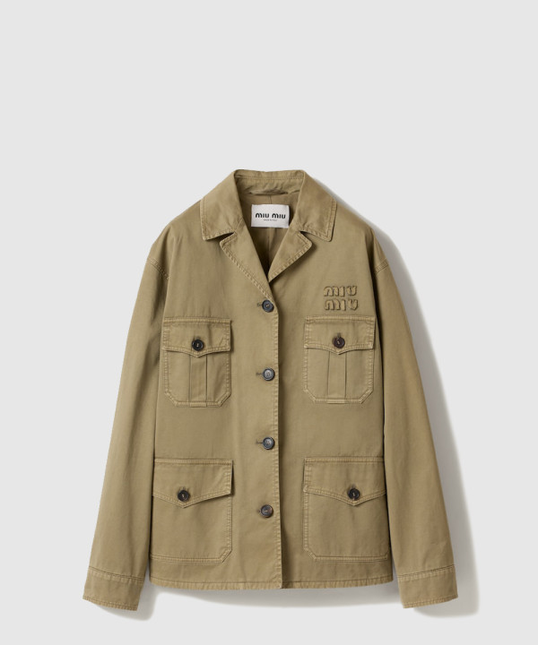 [MIUMIU-미우미우]후염 코튼 새틴 재킷 MH1977