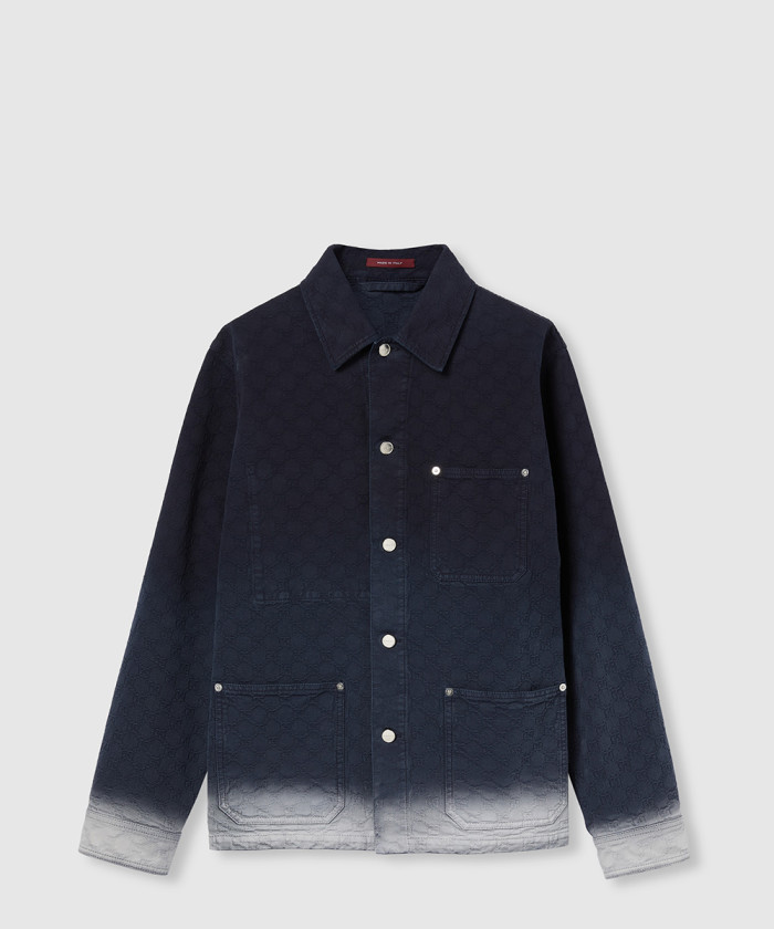 레플리카|이미테이션 gucci-구찌블리치-gg-코튼-데님-자카드-셔츠-828126