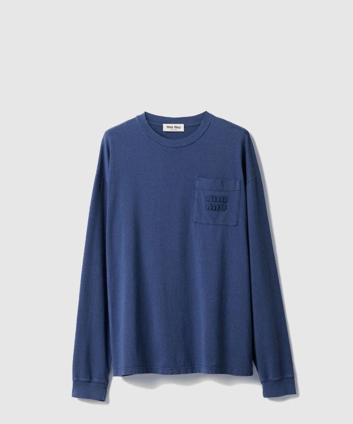 레플리카|이미테이션 miumiu-미우미우롱-슬리브-후염-저지-티셔츠-mjl064