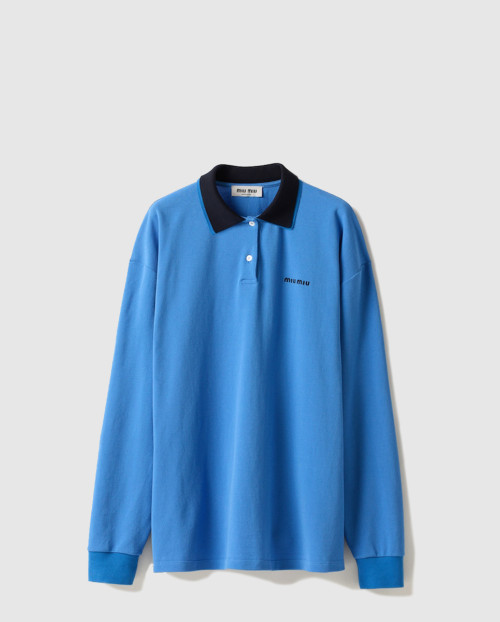 [MIUMIU-미우미우]코튼 피케 폴로 셔츠 MJL019