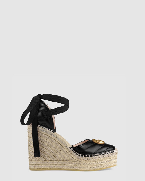 [GUCCI-구찌]가죽 플랫폼 에스파드릴 573023