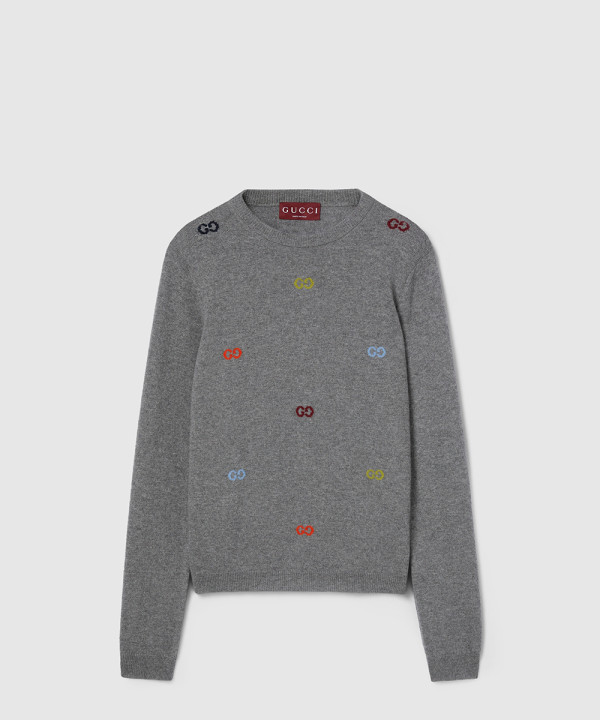 [GUCCI-구찌]인타르시아 파인 캐시미어 스웨터 ‎833668