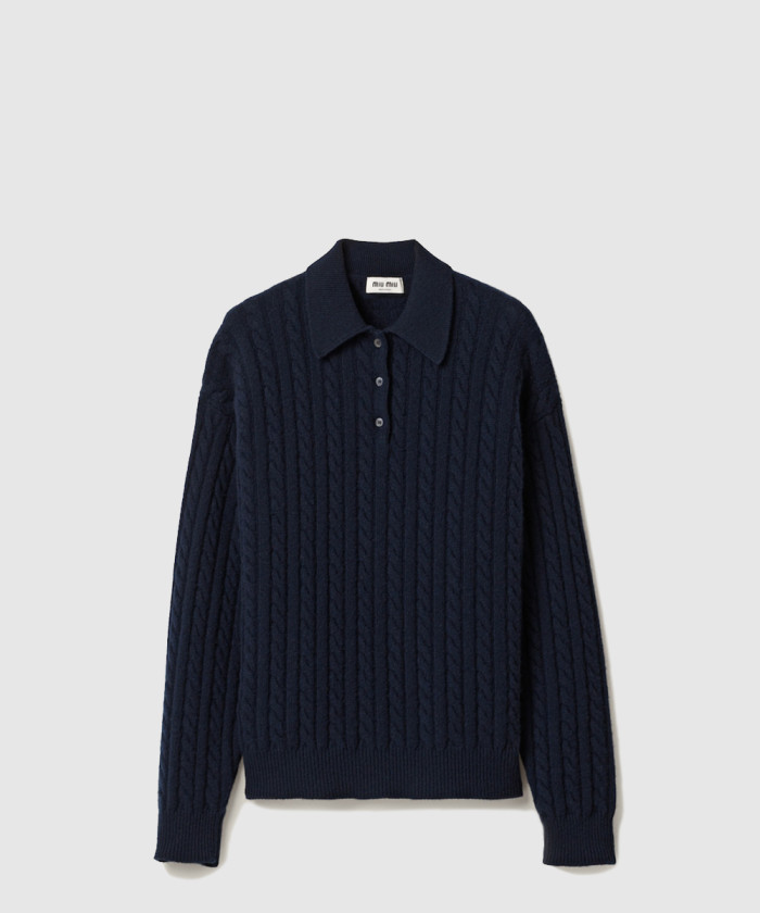 레플리카|이미테이션 miumiu-미우미우캐시미어-니트-폴로-셔츠-mml977