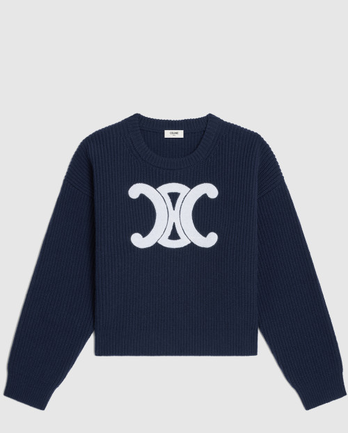 [CELINE-셀린느]크루넥 스웨터 리브드 울 RY0GS4