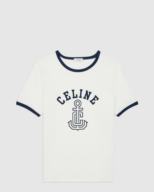 [CELINE-셀린느]ANCHOR 코튼 저지 70년대 스타일 T셔츠 RX07I5