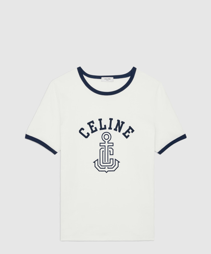 레플리카|이미테이션 celine-셀린느anchor-코튼-저지-70년대-스타일-t셔츠-rx07i5