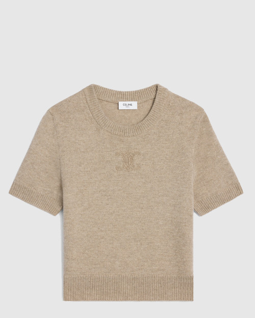 [CELINE-셀린느]숏 슬리브 스웨터 헤리티지 캐시미어 RX08J3
